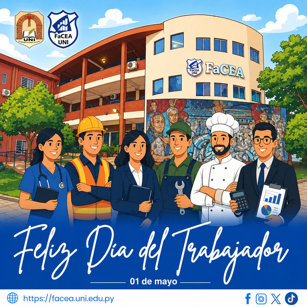 uni_facea's tweet photo. Hoy reconocemos el compromiso, la dedicación y el esfuerzo de quienes construyen día a día el desarrollo de nuestra sociedad.
Desde la FaCEA – UNI celebramos el valor del trabajo en todas sus formas.
¡Feliz Día del Trabajador! 💼 https://t.co/aAWWaIueY3