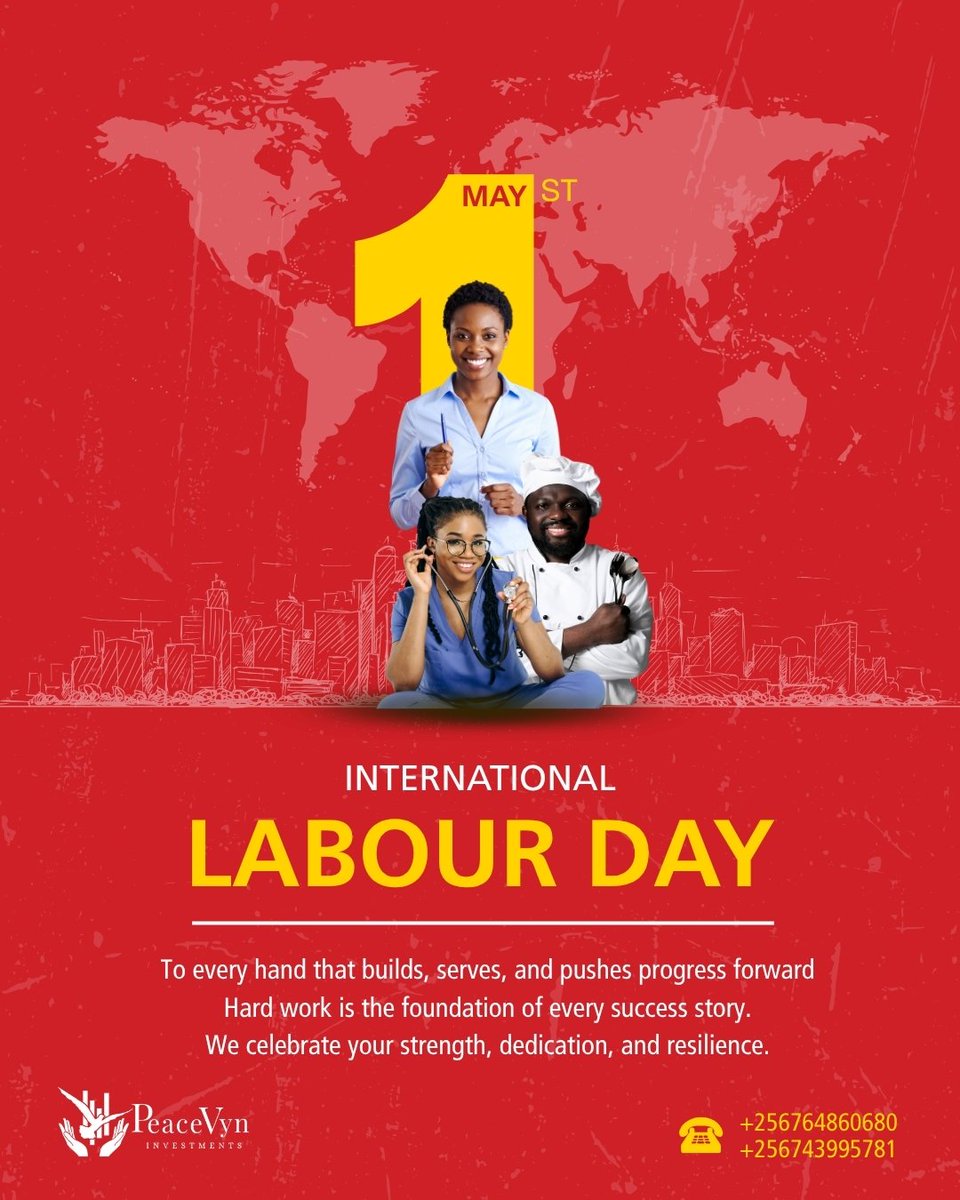 PeaceVyn's tweet photo. At PeaceVyn, we celebrate the power of hard work.
Happy International Labour Day to everyone striving, building, and making a difference every day.
Your effort is the foundation of every success story.
#LabourDay2026 #savewithpeacevyn https://t.co/iXm3b3Z9g7