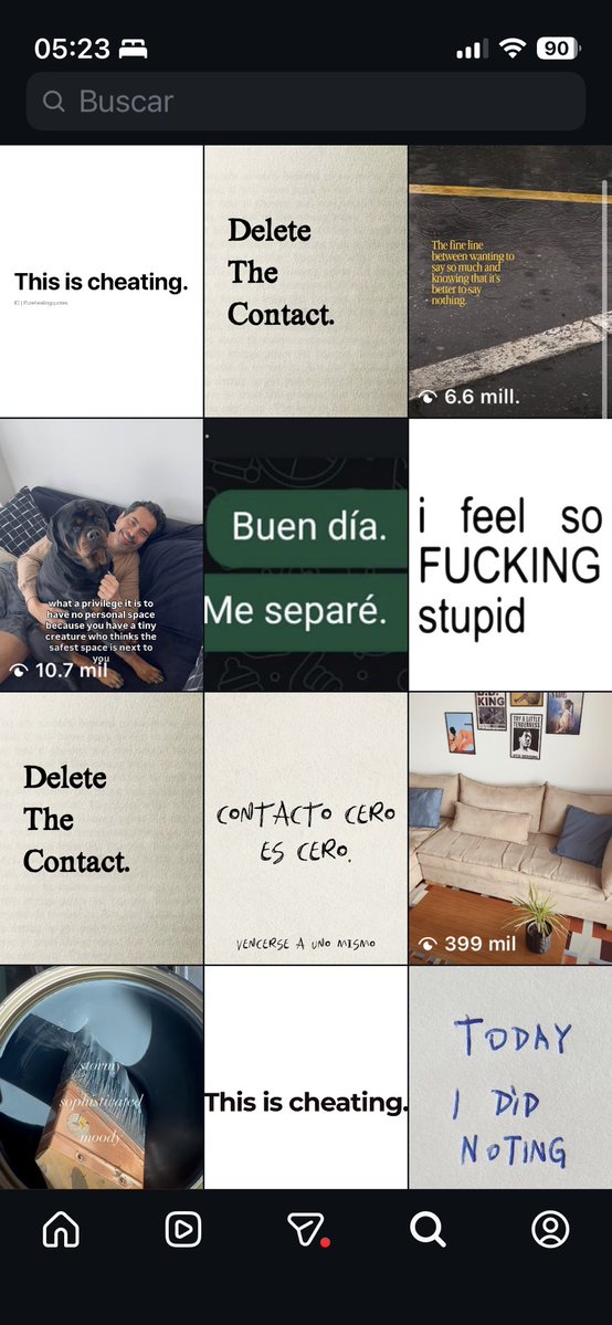 El que se despertó tranqui fue mi algoritmo de Instagram