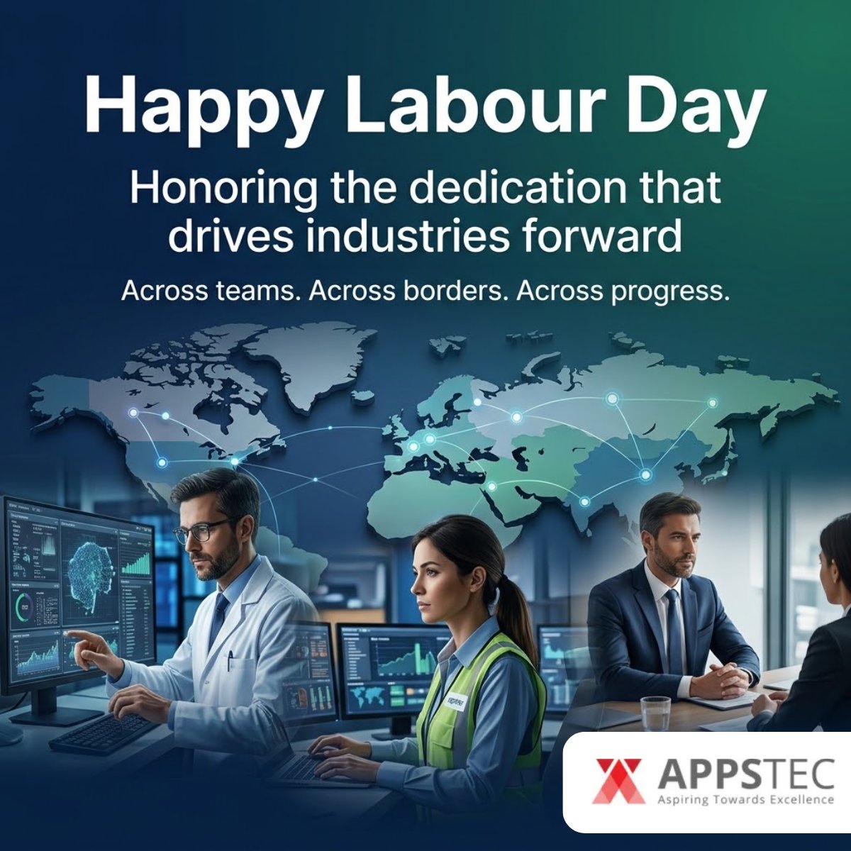 AppstecServices's tweet photo. Work is evolving - from complexity to smarter systems.
But transformation is still driven by people.

This Labour Day, we recognize those building efficient, scalable, and resilient operations.

#LabourDay #FutureOfWork #EnterpriseIT #DigitalTransformation https://t.co/lX4xaMg7y2