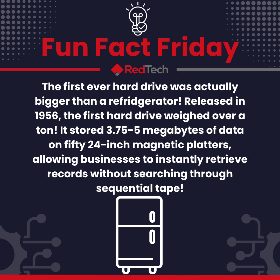RedtechR's tweet photo. Follow along for more Fun Fact Fridays!
And as promised we are revealing the answer for last week’s Guess The Tech: it was the Commodore 64!

#funfacts #stem #hardrive #computing #IT https://t.co/fRCUZ6k0cg