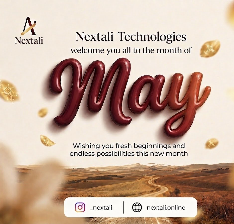 nextalihq's tweet photo. Happy New Month From The Nextali Team! 🌸🥂
May is all about fresh beginnings and scaling those big ideas into market impact. 🚀
What are you building this month?
#Nextali #Innovation #freshbeggings❤️ https://t.co/508mWllvR4
