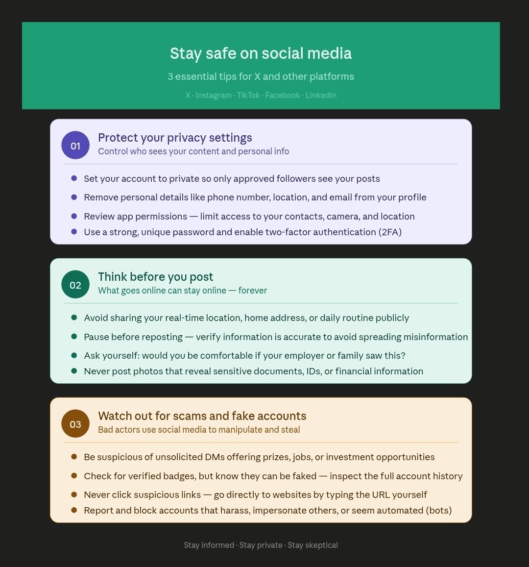 stefanesmk's tweet photo. At this point and age, I believe everyone should know basic safety in digital platforms. There are so many problems social media can bring when one is not cautious, such as stalking, doxxing and so on.
Do you agree?

Task 6
#HUFSBizCom https://t.co/DEvxQZUlus