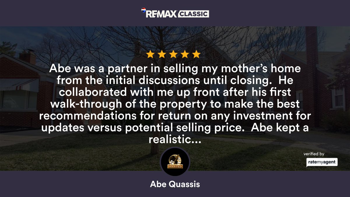 AbeQuassis's tweet photo. My latest RateMyAgent review in Eastpointe.
Licensed Realtor 6501283284

...
#ratemyagent #realestate #REMAX_Classic__Novi https://t.co/FwaQd78eZ9