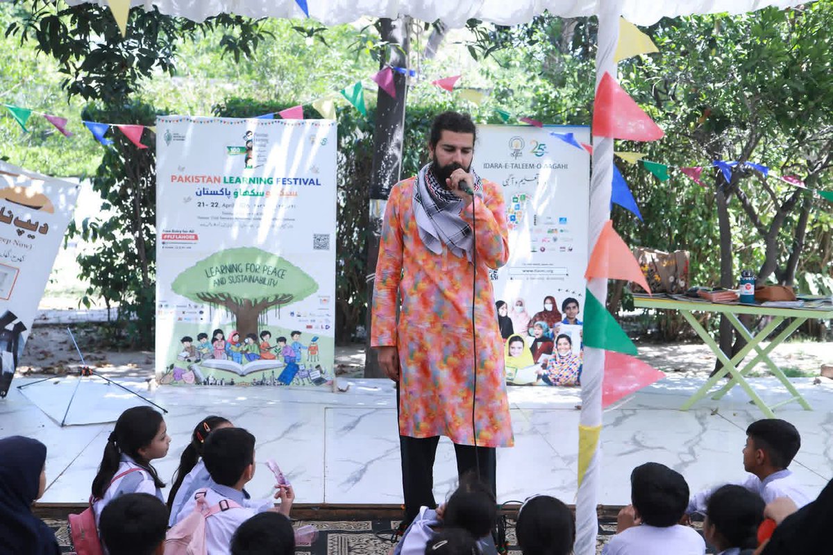 deepnowofficial's tweet photo. A wonderful storytelling session at #PLFLahore2026 

"مارکوپولو بھیڑ کے رکھوالے" by Waqas Manzoor from Deep Now captivated the audience with a powerful narrative, sparking imagination and meaningful reflection among participants.

#PLF2026 #PLFLahore #Storytelling  #DeepNow https://t.co/gZRrRw8Uyv