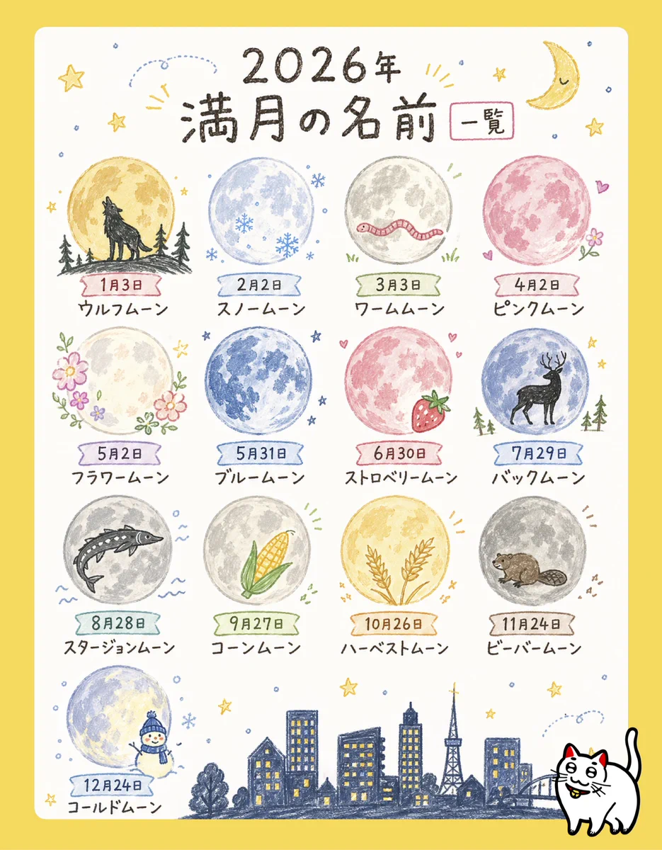 8月 満月 名前