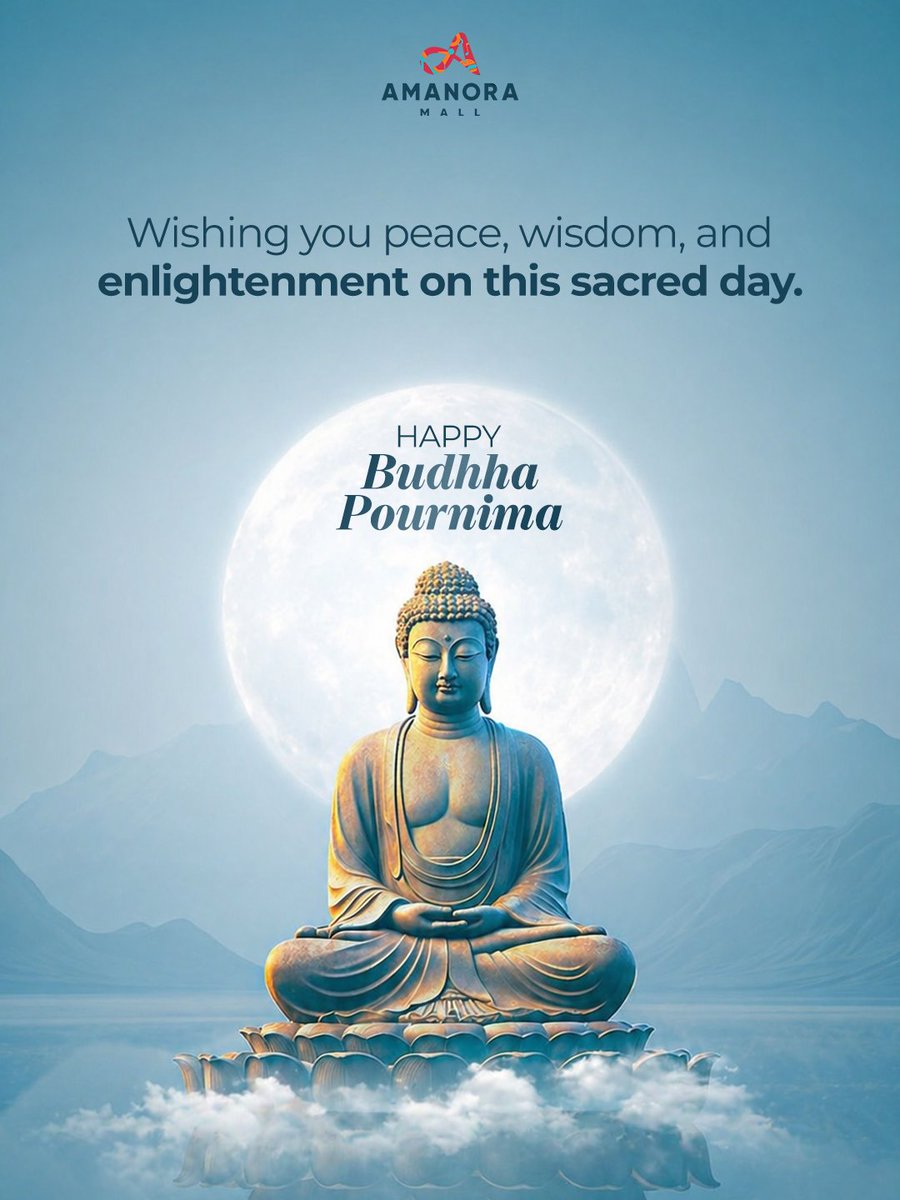 Amanora Mall wishes everyone a peaceful Buddha Purnima &amp; a proud Maharashtra Day!
May this day bring peace, unity &amp; progress to all. 

#BuddhaPurnima #Maharashtra #AmanoraMall
#बुद्धपूर्णिमा #MayDay #राष्ट्रनिर्माण