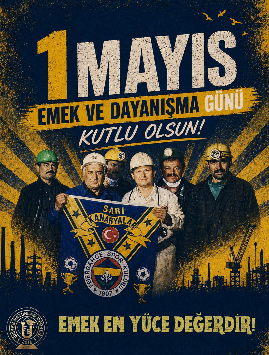 UnifebMezunlari's tweet photo. Alın teriyle değer üreten tüm emekçilerimizin 1 Mayıs Emek ve Dayanışma Günü kutlu olsun! https://t.co/T3UZgpJJYh