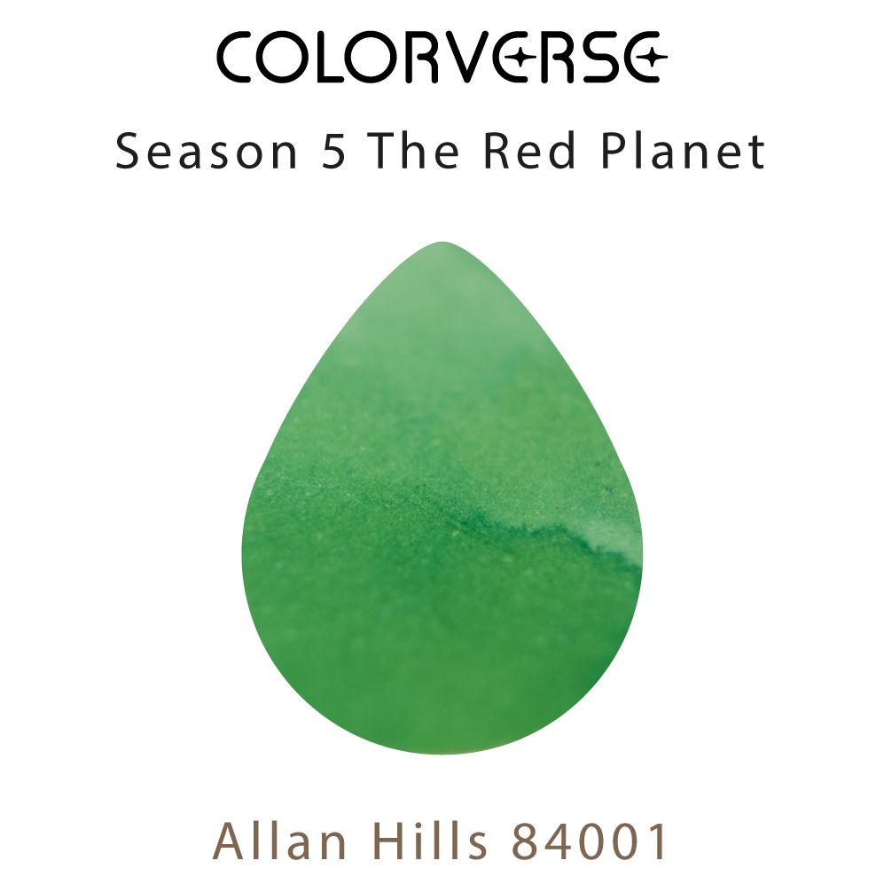 Colorverseinkjp's tweet photo. Season5
【The Red Planet】
66 Allan Hills 84001
インク色:グリーン系
容量:5ml
価格:990円(税込)
アランヒルズ84001は、1984年に南極のアランヒルズで発見された火星隕石の破片。
カラーはフレッシュさと穏やかさを帯びたやわらかなグリーン✨
S
#colorverseink #colorverse #カラーバース https://t.co/G0pLFjsMhH