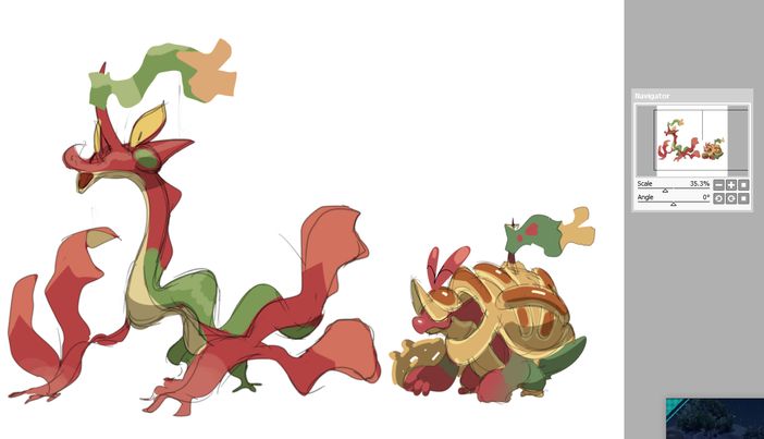 Slpgui's tweet image. Flappeel 🐉🍎
Concept by @N4ni_N4ni 
#3D #blender #b3d #blender3d #Pokémon #fakemon