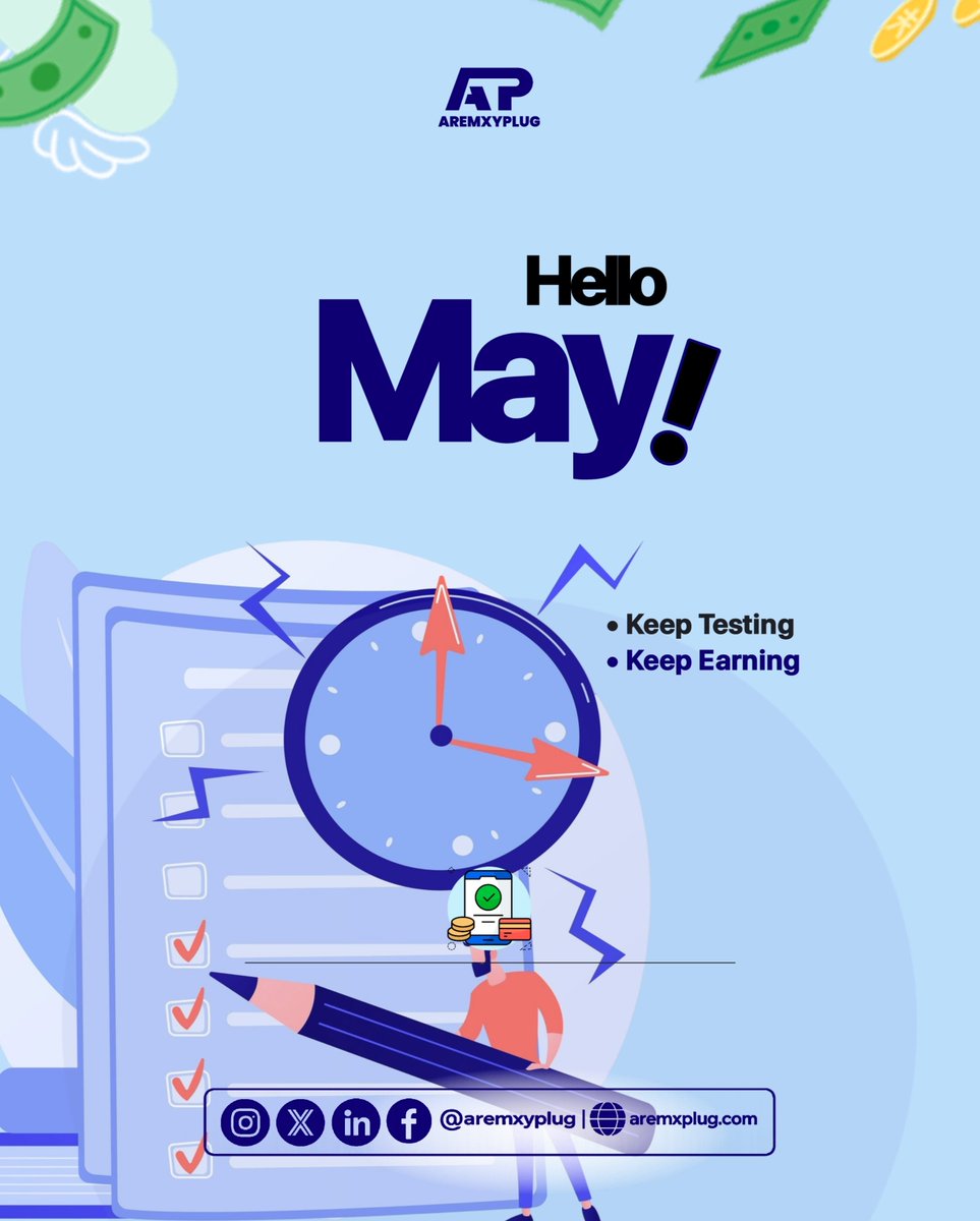 aremxyplugs's tweet photo. Hello May π
New month.
More progress.
Keep testing. Keep exploring.
Every action brings you closer to rewards.
π https://t.co/0zKd1xht9D
#AremxyPlug #NewMonth #HelloMay #TestingPhase #KeepGoing https://t.co/uGQqFUisVo