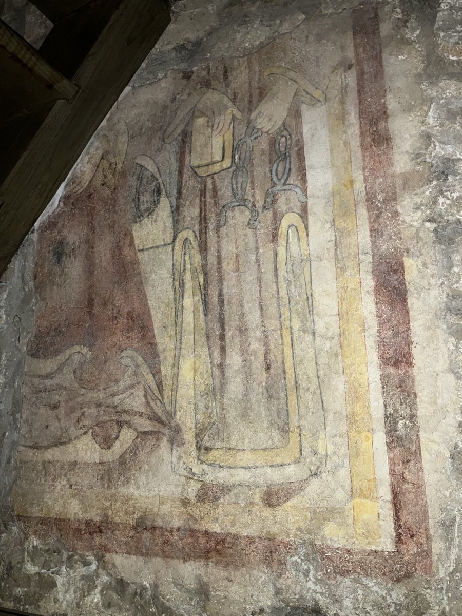Frescos in S. Maria Maggiore of Alatri XIII 
The first of S. Cristofaro and the second Madonna with S. Leonardo