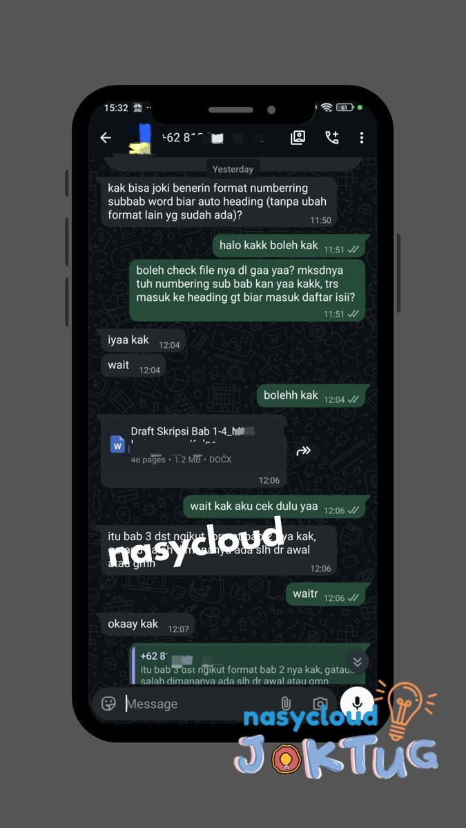 nasy JOKI JASA FORMATTING WORD, PPT, PAPER, DLL° tweet media