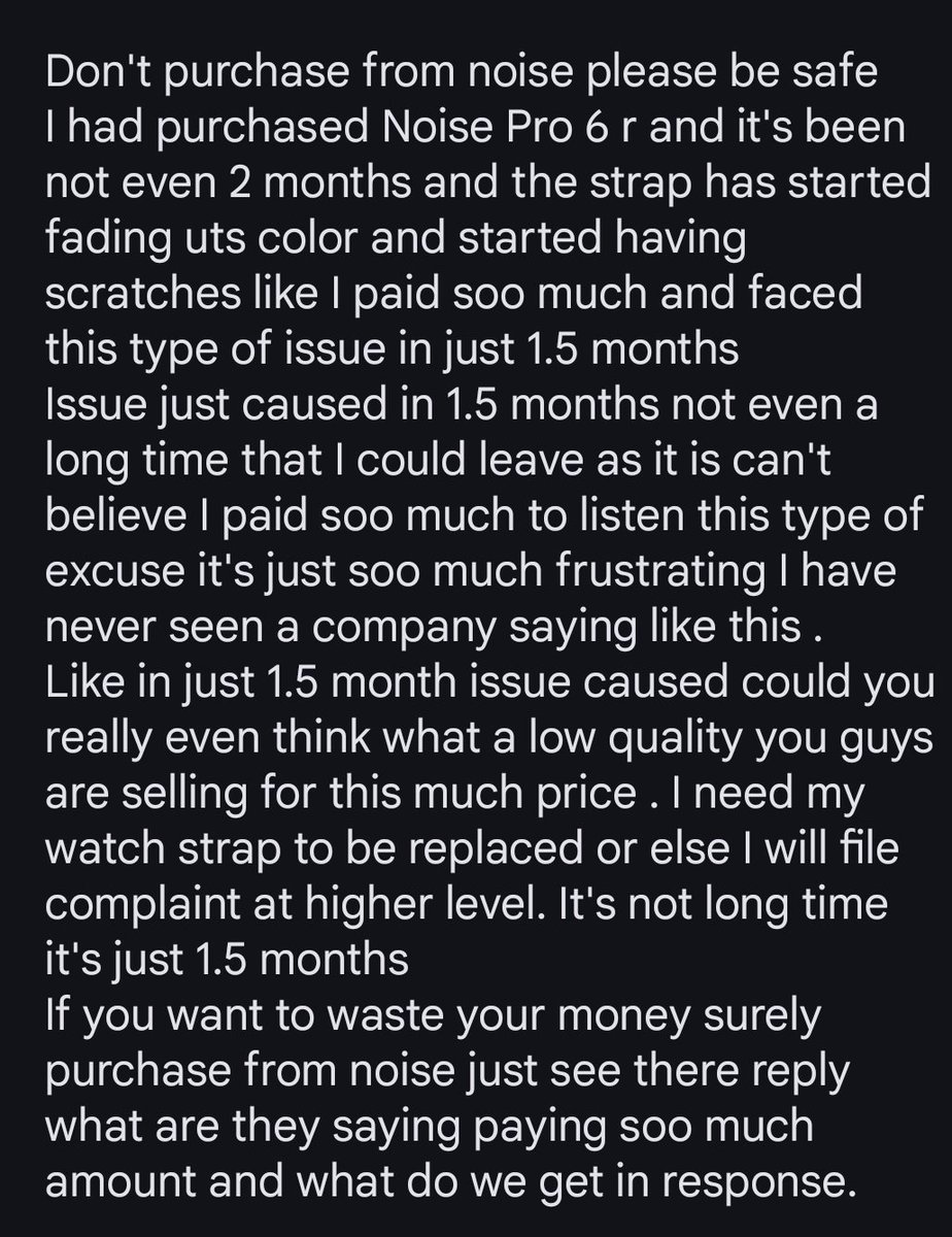 KartikePradeep's tweet image. @SupportNoise #watch #smartwatch @NEWS don't purchase from noise or else regret later I am regretting in just 1.5 months and it's becoming very stressful I am having a big loss and it's there new launch watch can anyone really believe how @SupportNoise is scamming