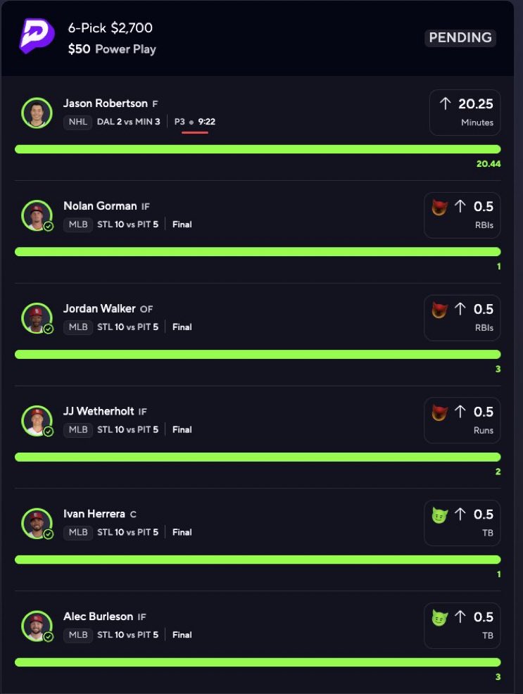 8_gotit's tweet image. 54X BANGGGGGG 🚀🚀🚀🚀🚀🚀🚀

t.me/+jhXz2x9j1bw2N…

#Gambling𝕏 #PrizePicks #NHL #MLB
