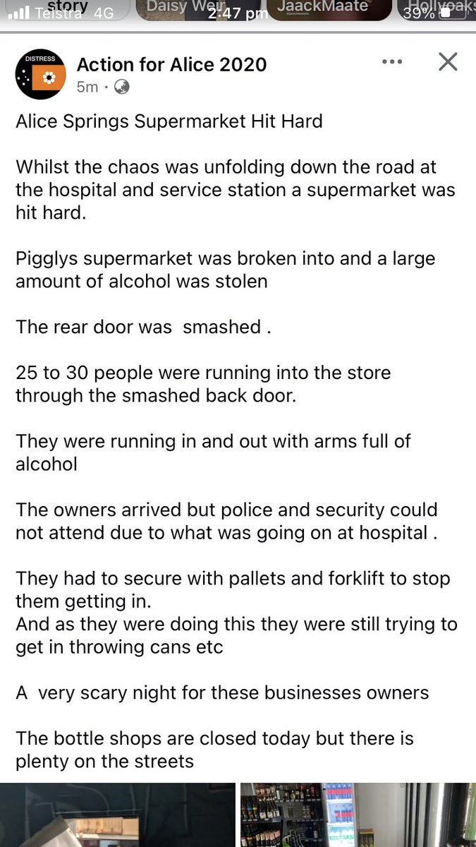 WeeDava's tweet photo. @aus_pill Actually there was also bottle shop hit with just as many as the riot https://t.co/2cmXW8b6Nq