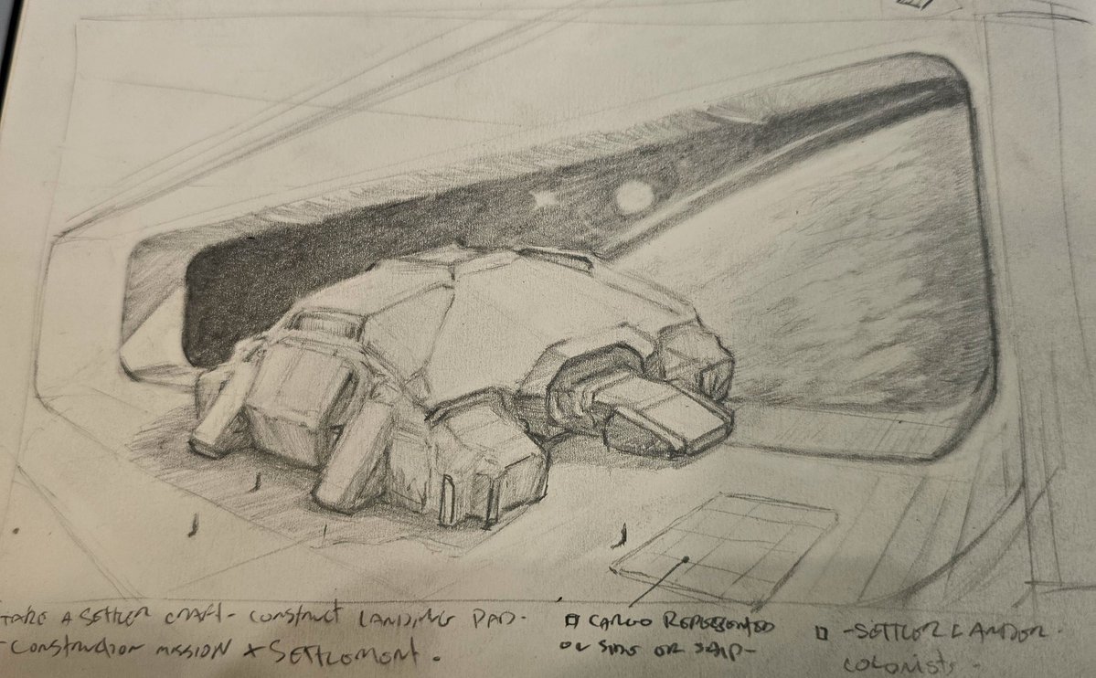 alexdrummo's tweet image. Protospace ship concepts + sketches, pencil is best.  #conceptart #traditional #drawing #spaceships #gamedev
