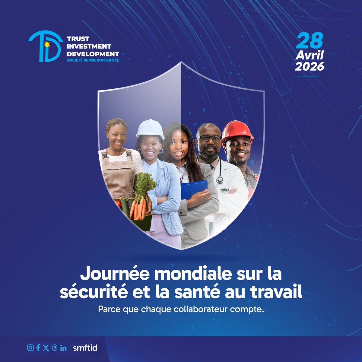 SmfTid's tweet photo. A l’occasion de la Journée mondiale de la sécurité et de la santé au travail, le 28 avril, TID rend hommage aux travailleurs décédés et blessés et réaffirme son engagement en faveur d’un environnement psychosocial sain. Nous avançons avec une démarche agile pour relever les défis VUCA — volatilité, incertitude, complexité et ambiguïté — qui secouent le monde et notre RDC. Ensemble, protégeons la santé et la sécurité de tous nos collaborateurs et bâtissons des lieux de travail où chacun se sent en sécurité, écouté et valorisé. 

#SantéEtSécuritéAuTravail #RDC #SMFTID