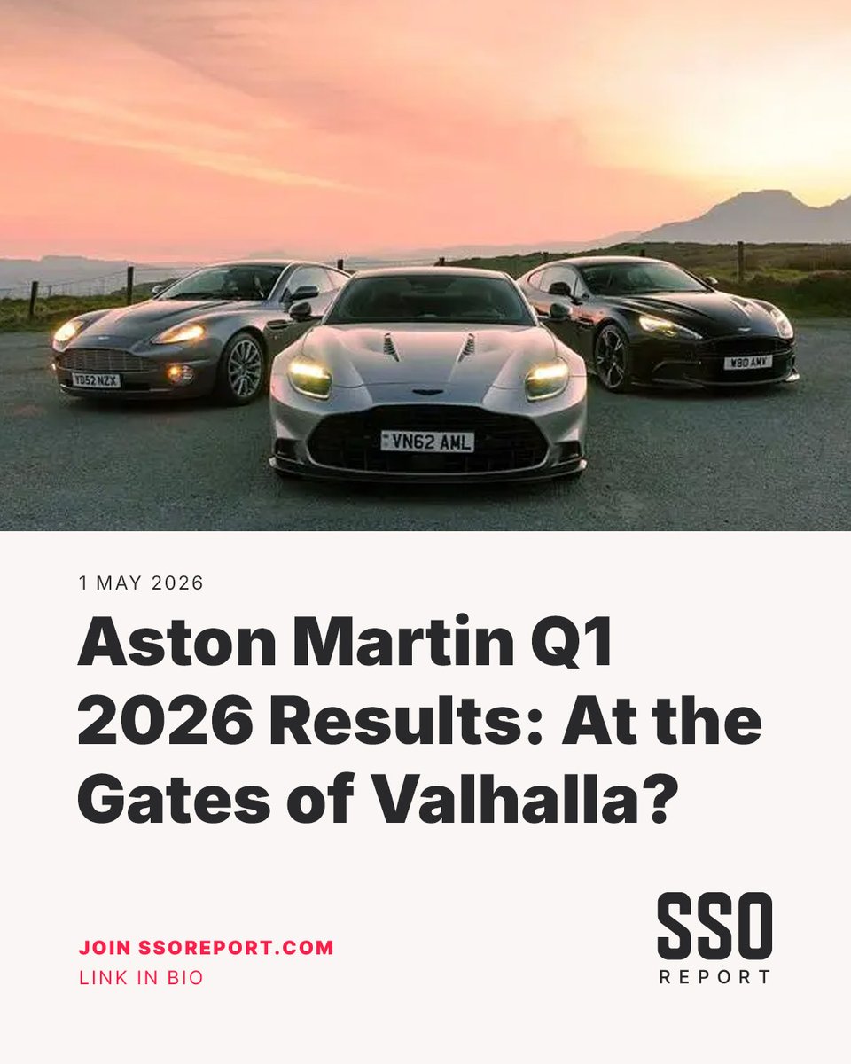 SupercarOwner's tweet photo. Aston Martin Lagonda posted better Q1 numbers, but debt, cash burn and weak core sales remain. The Valhalla is buying time, not fixing the business.
Read more here: https://t.co/hXNgXlJdK0
#ssoreport https://t.co/JWFJ6dUqbE