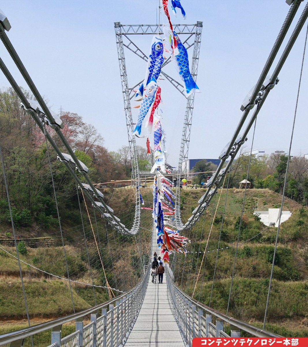 psys_vision's tweet photo. 大阪・茨木の #GRAVITATEOSAKAへ📍
ここには日本最長の歩行者専用つり橋「GODA BRIDGE」があるんだ👀

サイズビジョンでも、今後いろいろなコンテンツに関わっていく予定だよ✨

鯉のぼりイベントは5/6まで開催中🎏
https://t.co/3kfQ4Vzv7N

#GODABRIDGE
#映像制作 #動画制作 #マーケティング https://t.co/ofJ4RMCQKr