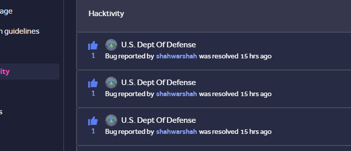 ShahwarShah_'s tweet photo. 3 Critical Bugs #bugbounty #usdod #hackerone @Hacker0x01 https://t.co/dOgYgpA5xU