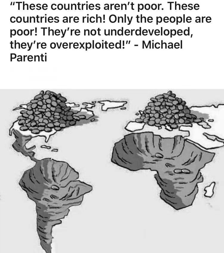 E pensar que pelo menos na África alguns países estão tendo suas revoluções nacionalistas, diferentemente da América do Sul que se entregou por inteiro.