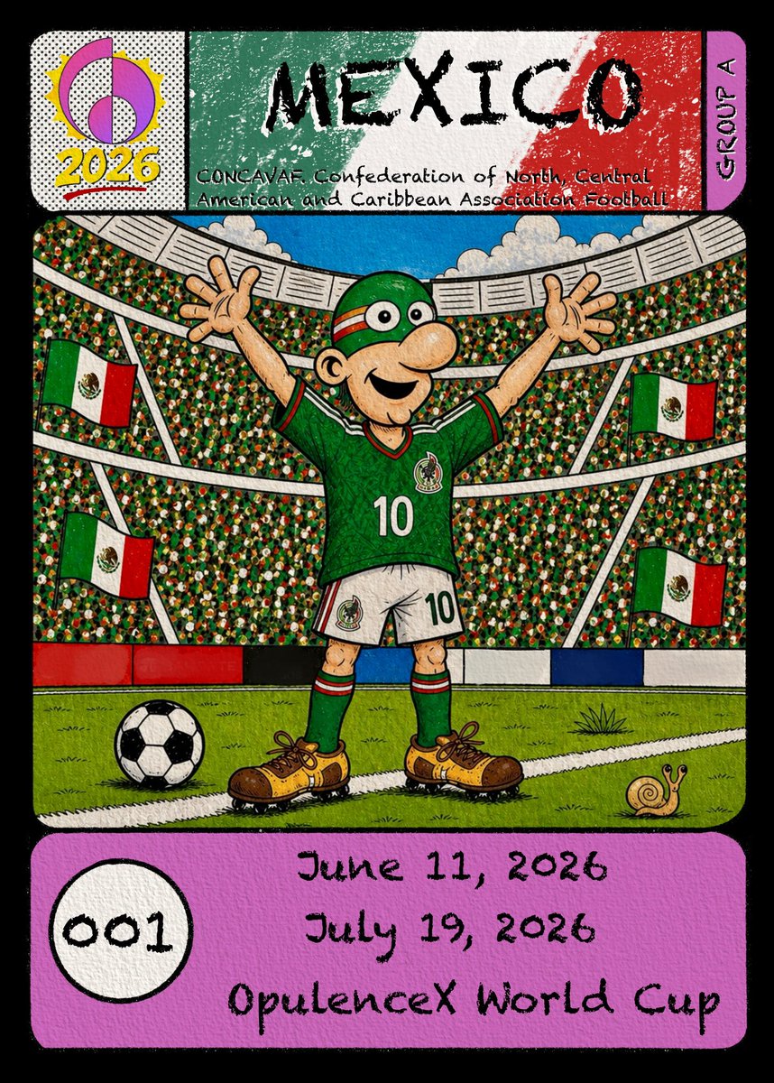 FunkyRaccoons's tweet image. La primera serie de la @OpulenceX_NFT World Cup será la presentación del equipo, la federación a la que pertenece y el grupo en el que participará en el Mundial.

Hay un espacio para patrocinadores, si alguna empresa quiere aparecer en la colección el coste es 50 USD.

#XRP #NFT