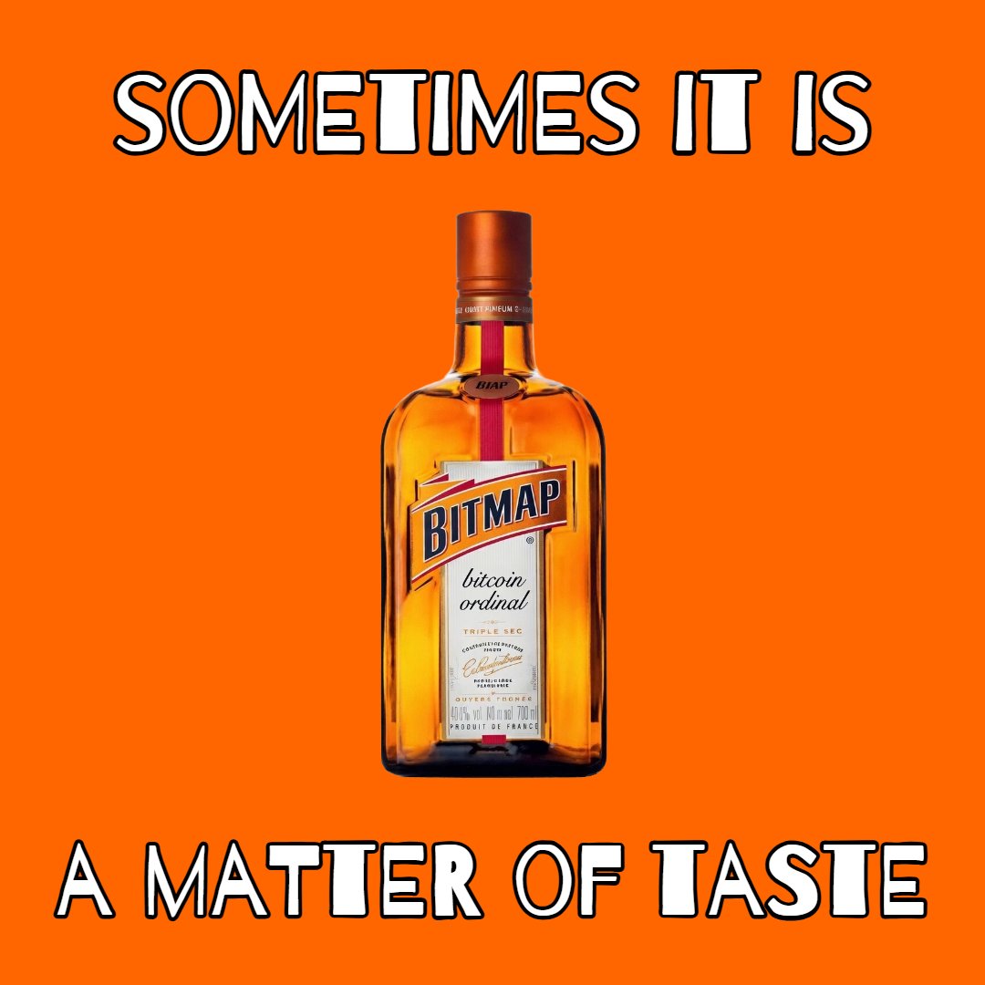 Tomb52O's tweet image. When you crack it open and smell the fresh scent of #bitmap as it flows out, becoming the base for ALL operations - you will understand the attraction. A timeless classic that is now the path to the future standard of freedom! Happy Friday! Drink up, bitmappers!