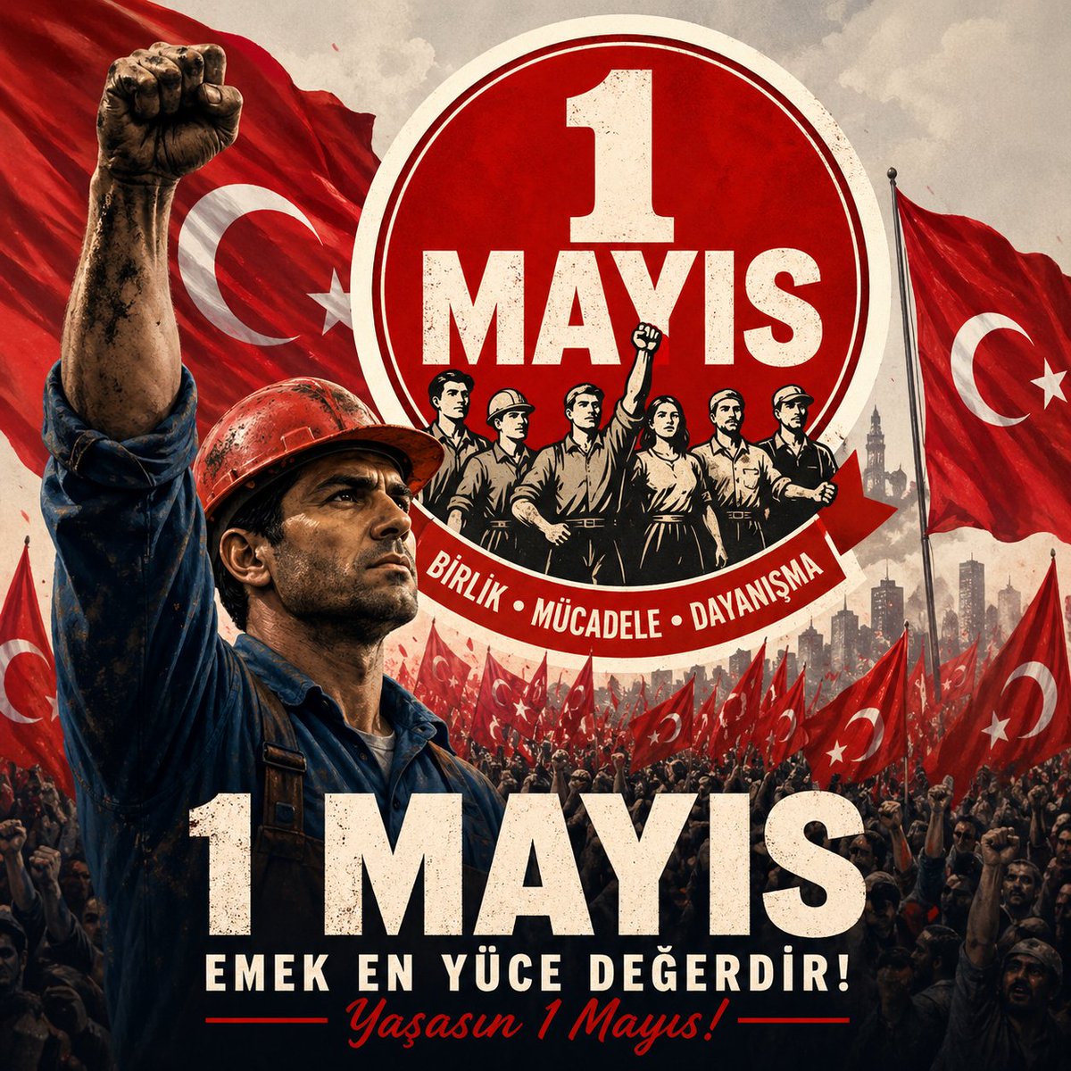 Tüm Emekçilerimizin #1Mayıs İşçç Bayramunu Kutlar. Demokratik, Adil, Rahat ve Özgürce Kutlayabileceği 1 Mayıslar temenni ediyorum.