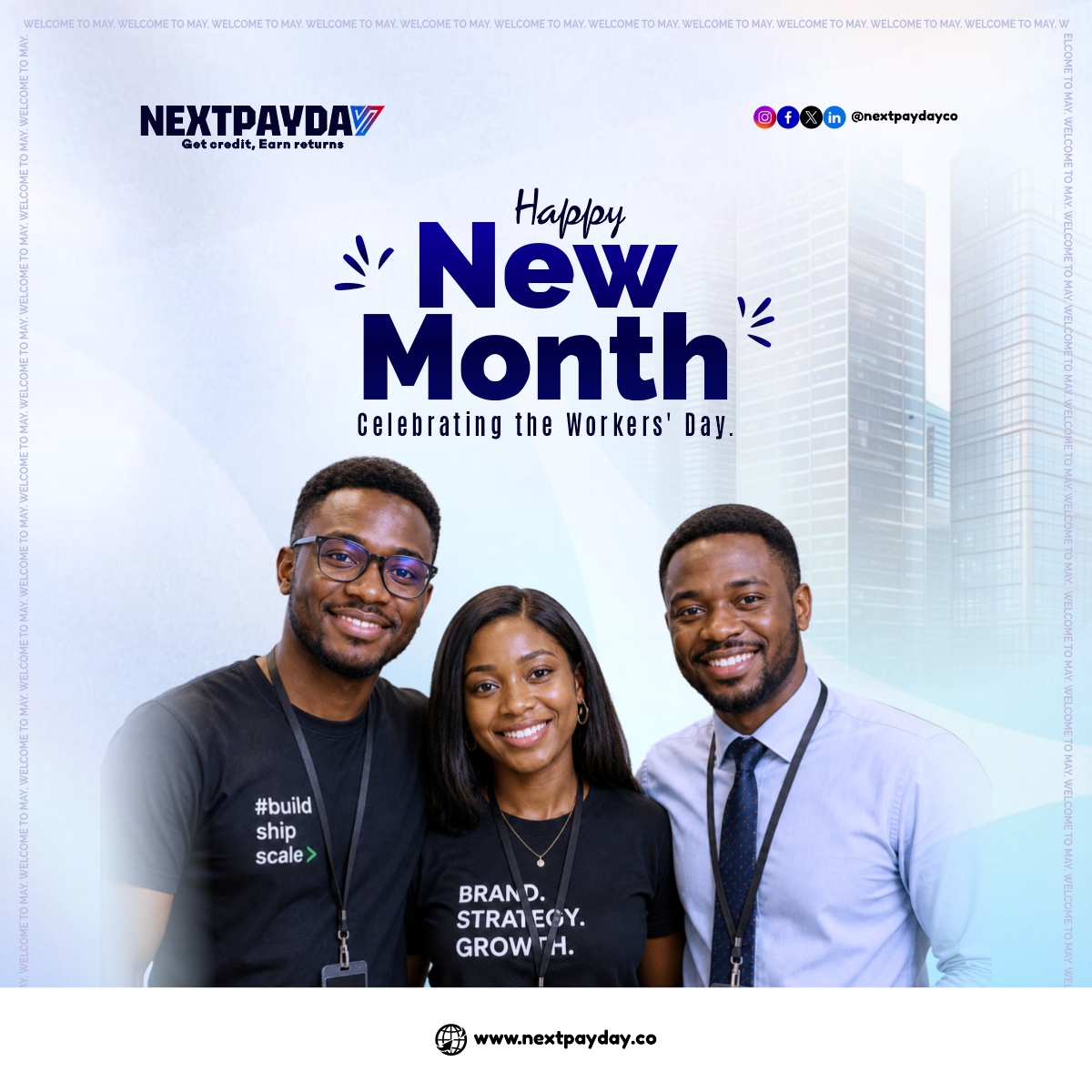 Nextpaydayng's tweet photo. Happy Workers’ Day 🇳🇬
To the builders, thinkers, and doers — your work drives the nation forward.

This new month, may your results speak, your value be seen, and doors open.
Keep building. Greatness is on your side.

#WorkersDay #NewMonth #Nigeria #KeepBuilding https://t.co/oTTLiBlbDg