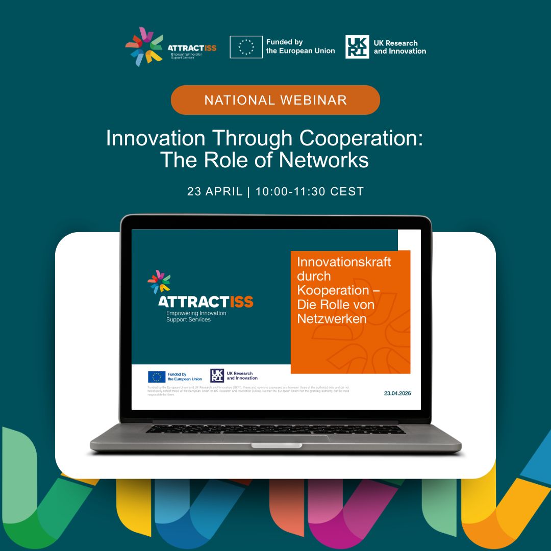 attractiss's tweet image. 🌍On 23 April, the first German‑language #ATTRACTISS national webinar took place, organised by partners LKSH, Agrathaer, WAB &amp;amp; LKO.

🧩The session reflected on how networks drive innovation and knowledge transfer in practice.

👉Full article: buff.ly/qz3BLgm
