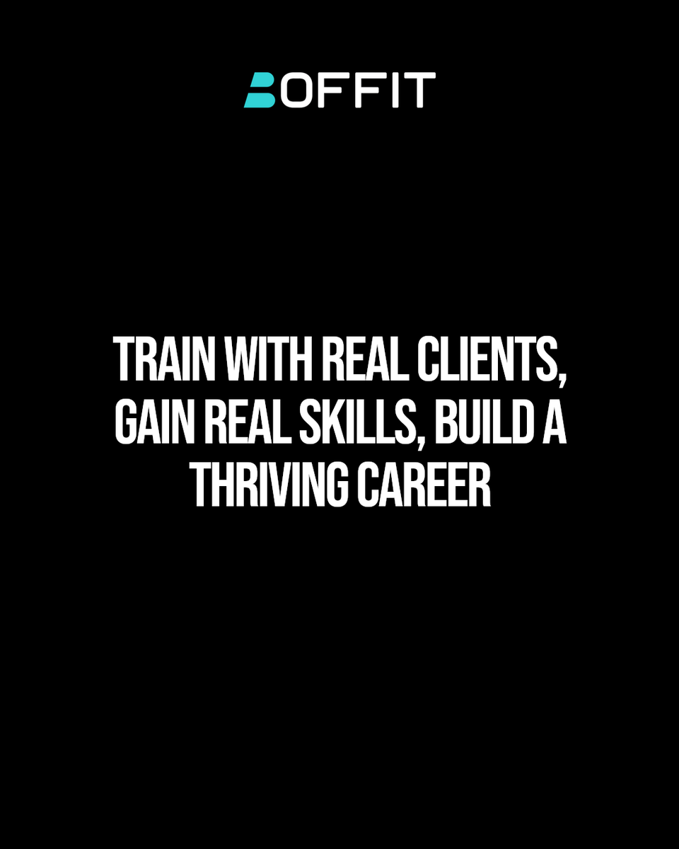 TeamBoffit's tweet image. What does a PT academy need to prepare you fully? Most courses teach theory. We focus on real clients, real skills, and long-term success. Join the PT community that turns training into thriving careers. #personaltrainer #personaltraining
