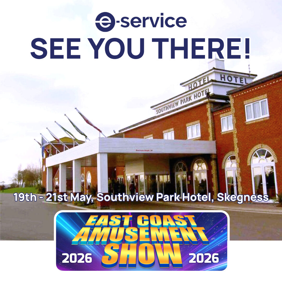 EServiceUK's tweet image. We will be at ECAS 2026 (East Coast Amusement Show) this year.

The event takes place at the Southview Park Hotel in Skegness, from the 19th - 21st May. 

We look forward to seeing you there!

#EserviceUK #ECAS26 #arcade #tickets #tokens #changemachines #UDC