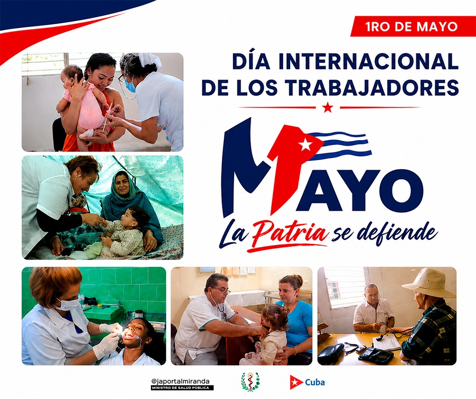 🇨🇺 Los trabajadores cubanos celebramos este #1DeMayo con la convicción de que nuestra unidad es la mayor fortaleza ante los desafíos.
Cada trabajador, desde su puesto laboral, es un sostén único e imprescindible para el  hacer del país.
#LaPatriaSeDefiende