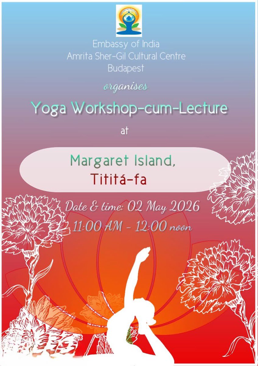 iccr_budapest's tweet image. See you tomorrow at #Margaret Island for a #Yoga Workshop-cum-Lecture !!

Come stretch, breathe, and learn together in a peaceful setting. 

Don’t miss.

@MEAIndia @moayush @IndiaInHungary @iccr_hq @PIBCulture @mygovindia