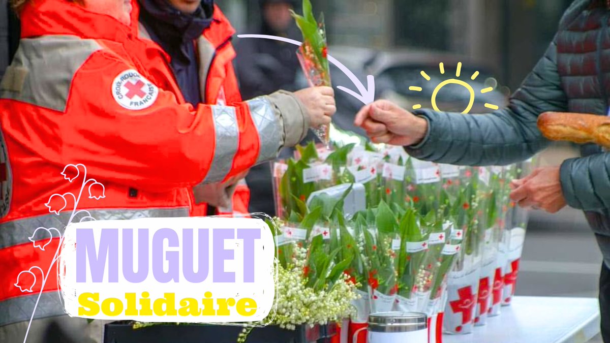 CroixRouge's tweet photo. 📅 C'est le premier mai ! 
N'oubliez pas si vous nous croisez de prendre votre brin de muguet solidaire : ça nous permet de financer les actions à côté de chez vous.❤️ https://t.co/2xsduE1pLC