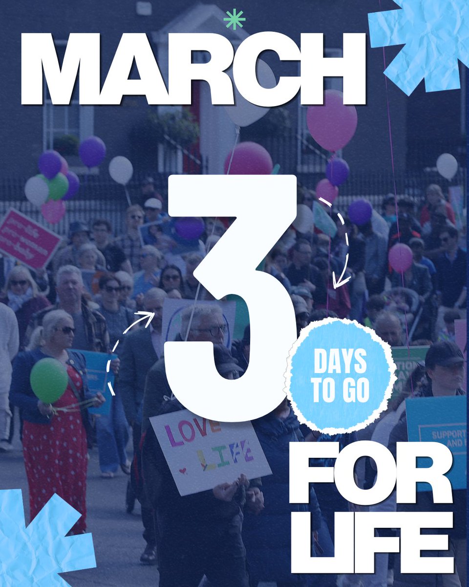 prolifecampaign's tweet image. ⭐ 3 DAYS TO GO ⭐

🗓️ Date: Bank Holiday Monday, 4th May 2026
🕑 Time: March begins at 2pm
📍Location: Dublin city centre
➡️ Route: From Newman University Church, St Stephen’s Green, to Leinster House

Join us as we march from St. Stephen's Green to the Dáil! 💪
#ProLife