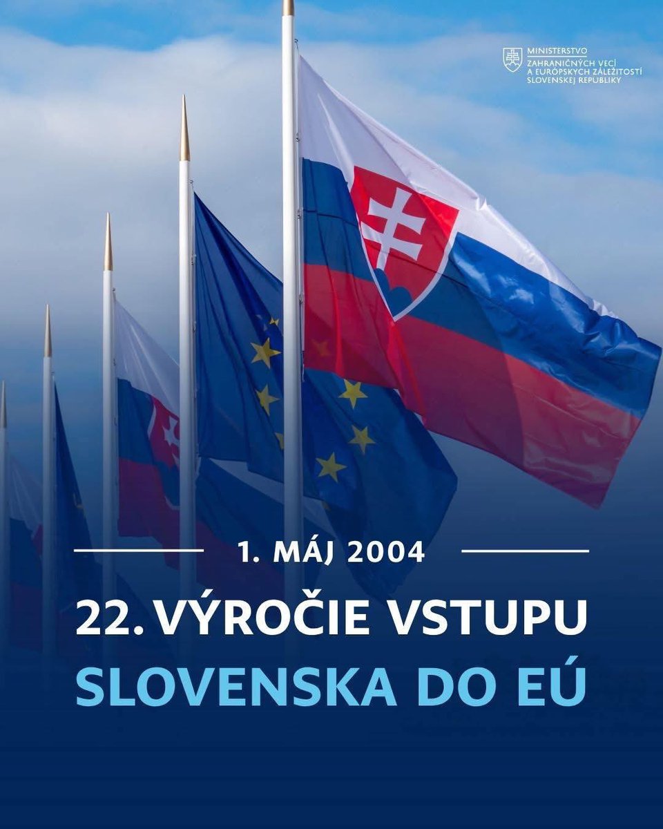 SlovakiaInCoE's tweet photo. 🇸🇰🇪🇺 Slovakia marks 22 years of EU membership. Our successful membership also builds on the values promoted by @coe - democracy, human rights and the rule of law- foundations of a strong and united Europe.
#Slovakia #EU https://t.co/XbjR5yIGoS