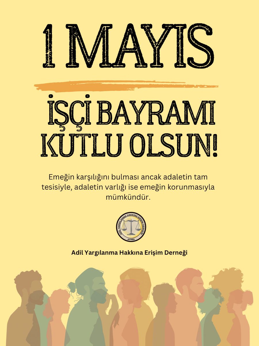 AyhedD's tweet photo. Toplumsal barışın ve güvenin temeli, her bireyin döktüğü alın terinin adil bir hukuk düzeniyle güvence altına alınmasıdır. Emek ve adalet, birbirini tamamlayan iki vazgeçilmez değerdir.

Adil yargılanma hakkına erişimin önündeki engellerin kalktığı, emeğin hakkıyla korunduğu bir gelecek için çalışmaya devam ediyoruz.

Adaletin terazisinin her zaman doğru tarttığı, emeğin değer bulduğu bir dünya dileğiyle.
#AYHED #Adalet #Emek #AdilYargılanma