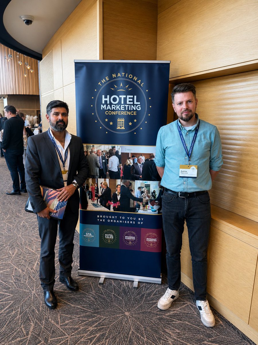 TheWesleyLdn's tweet image. Great to have our Head of Revenue, Faraz Saeed MIH, and IT &amp;amp; Systems Manager, Audrius Pribytkovas, representing us @NHMCinfo.  

Always investing in learning, innovation, and staying ahead in hospitality.  #NHMC2026 #HotelMarketing