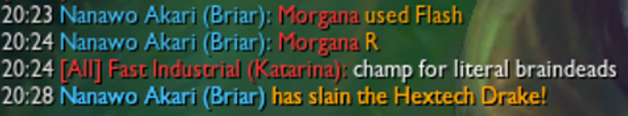 big words coming from a katarina player