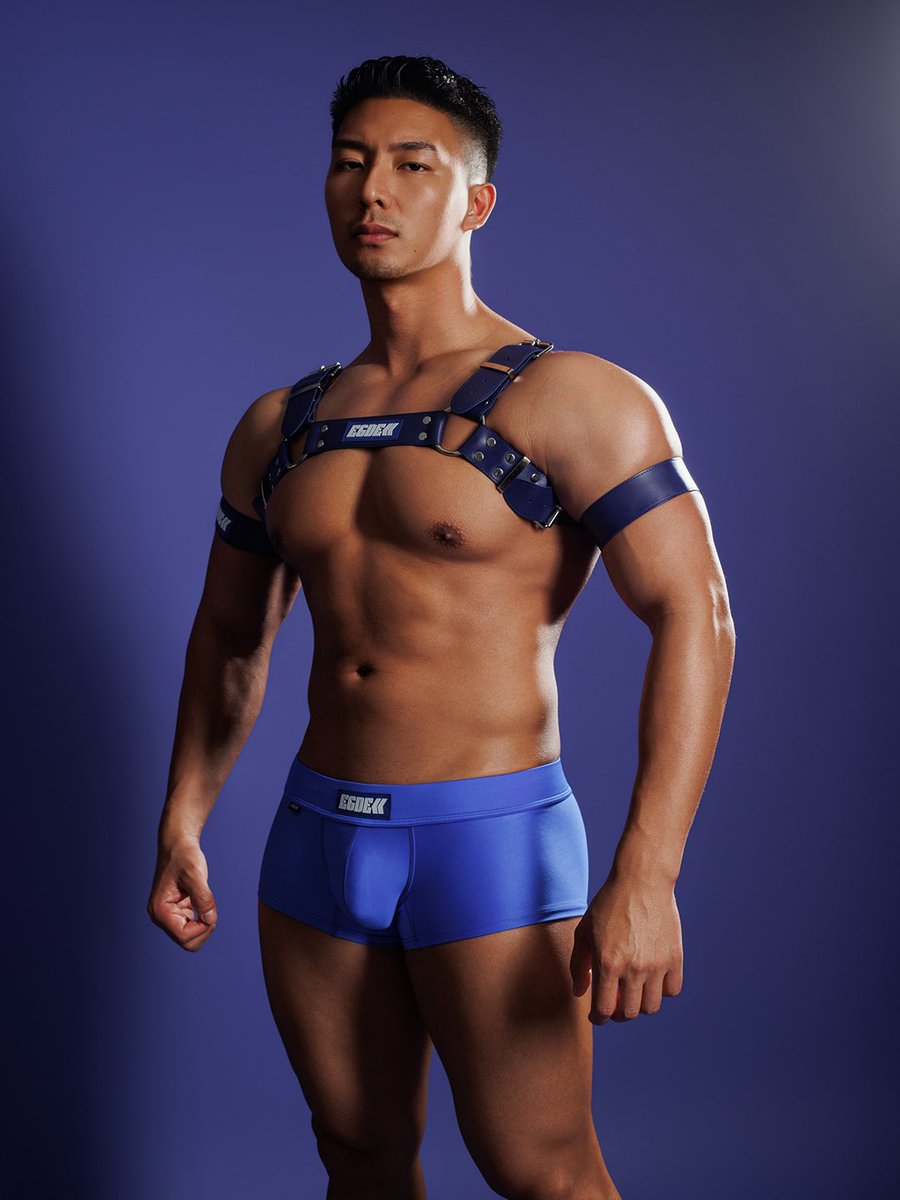 EGDE_UNDERWEAR's tweet photo. ULTIM pvc leather body harness &amp; armband set
Navy Blue

Model @Ryu39969130 
Photographer @KetsuHoshino 
#egde

https://t.co/3dEMTjINIP https://t.co/JoV6ZTLyko