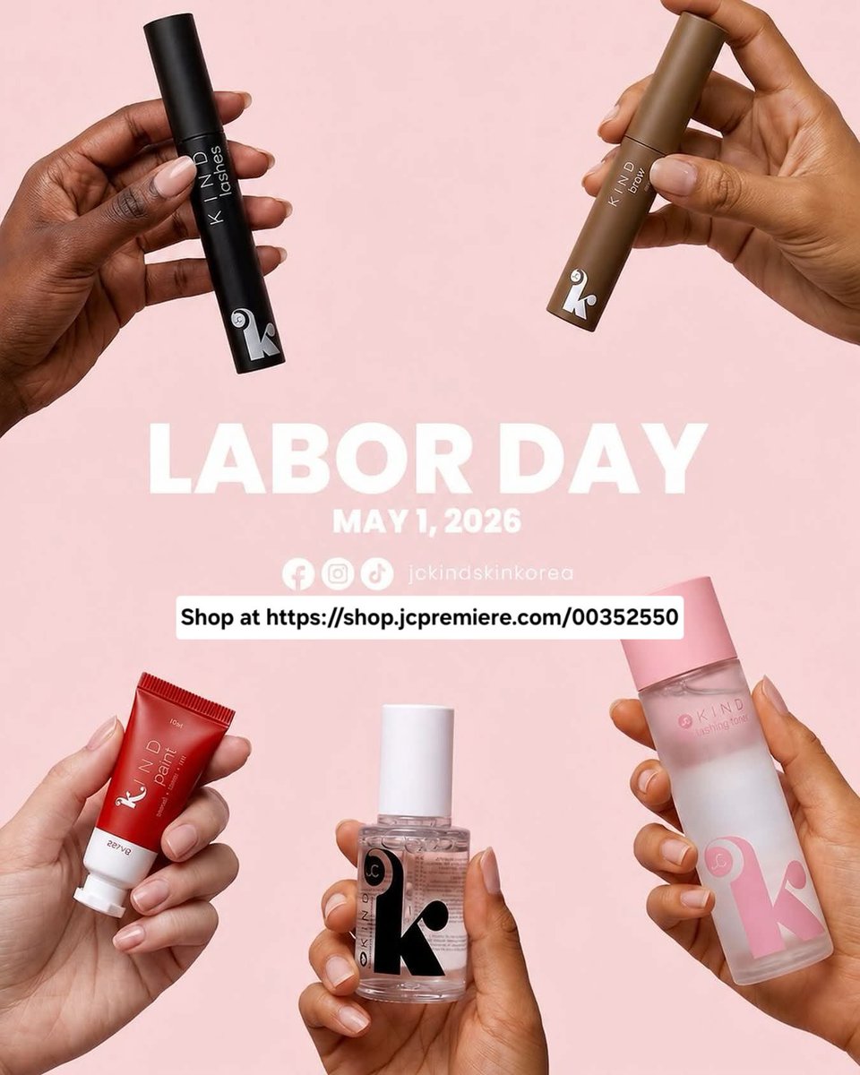 Philleaj05's tweet photo. For the hands that work, create, care and be kind to your skin, every single day. Because self-care is part of the work too. 

🛍️ Shop at https://t.co/maKfrCqu7s 

#IChooseJC #LaborDay2026 #JCKindSkinKorea https://t.co/PINggyZckC