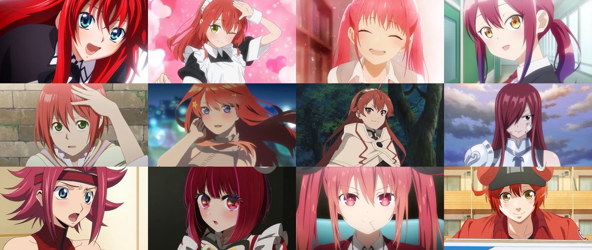 アニメスタイル 赤髪 女性キャラクター 赤髪の女の子キャラ集めました‼️ 思ったよりも多くて迷いました