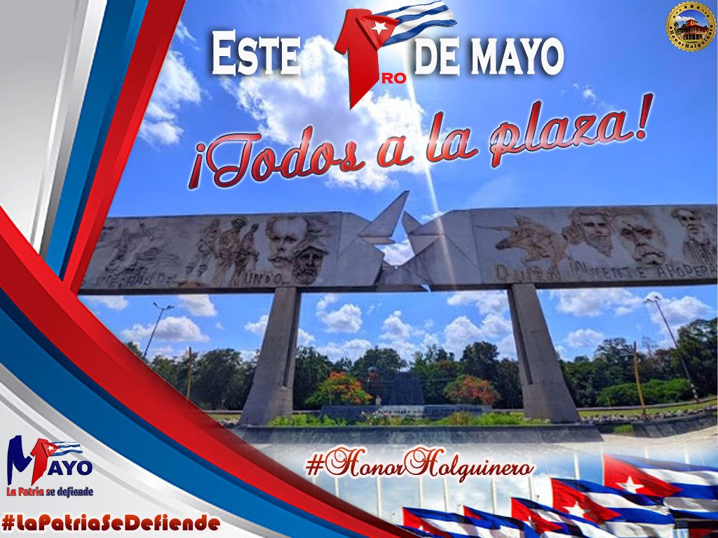 ‼️🇨🇺 Con gran #HonorHolguinero en breves minutos nos vemos TODOS en la Plaza, porque #LaPatriaSeDefiende. Quien se levanta hoy por #Cuba se levanta para todos los tiempos,  por la Paz y contra la guerra. 
Defilemos por nuestra familia y por la Patria 🇨🇺‼️
#MiFirmaPorLaPatria