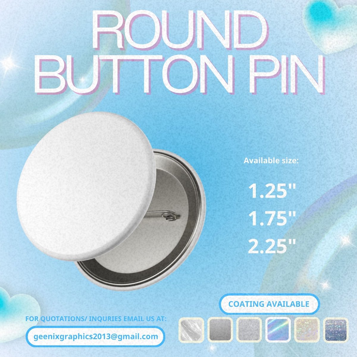 geenixgrafix's tweet image. 𝙉𝙀𝙒 𝙄𝙏𝙀𝙈 !! 🥳

These items are already available for orders / pre-orders. Please do send us a DM or an email for quotations for the following items. 

♥ Button Pin 2.25" 
♥ Compact Mirror (P.O)
♥ Small Uchiwa (P.O)

tags; #printsph #freebies #giveaways