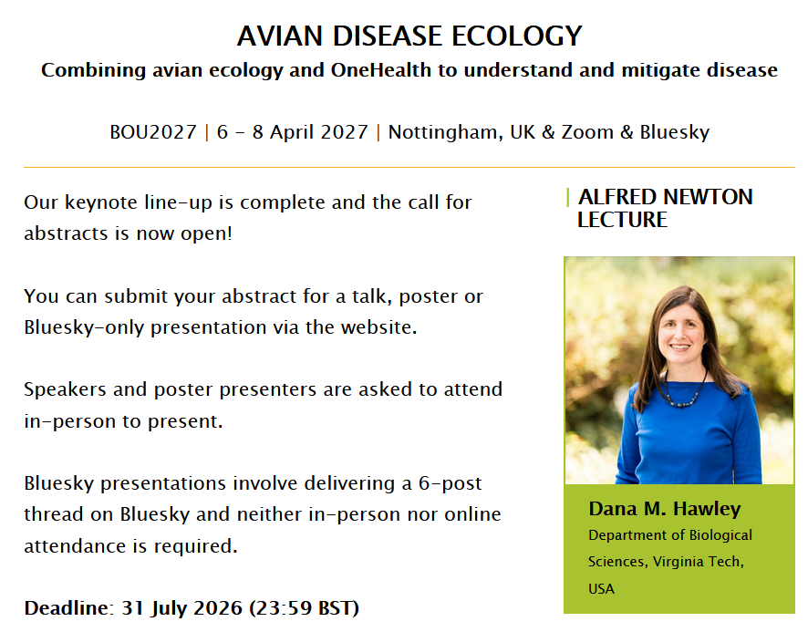 fishtiaq's tweet image. @IBIS_journal #Avian #Disease #Ecology #One #Health