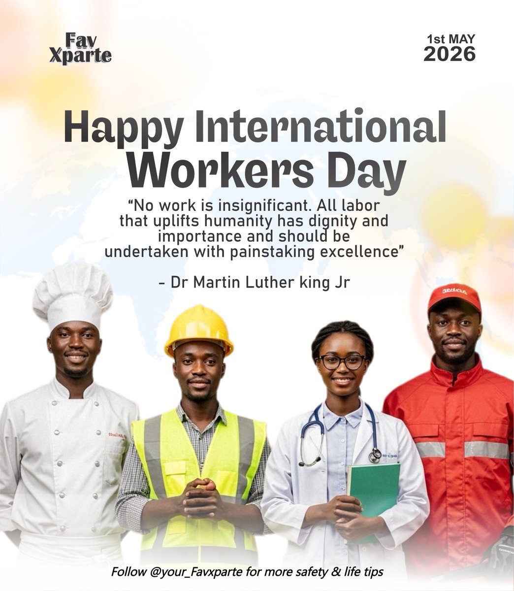 your_Favxparte's tweet image. New month, fresh fire. 💥  
May we hustle smarter, earn better and rest when it matters.

To every hand putting in the work, seen or unseen today we celebrate strength, grit and dignity. Happy Workers’ Day! ✊🏽

May this month pay you what your effort deserves. #NewMonth