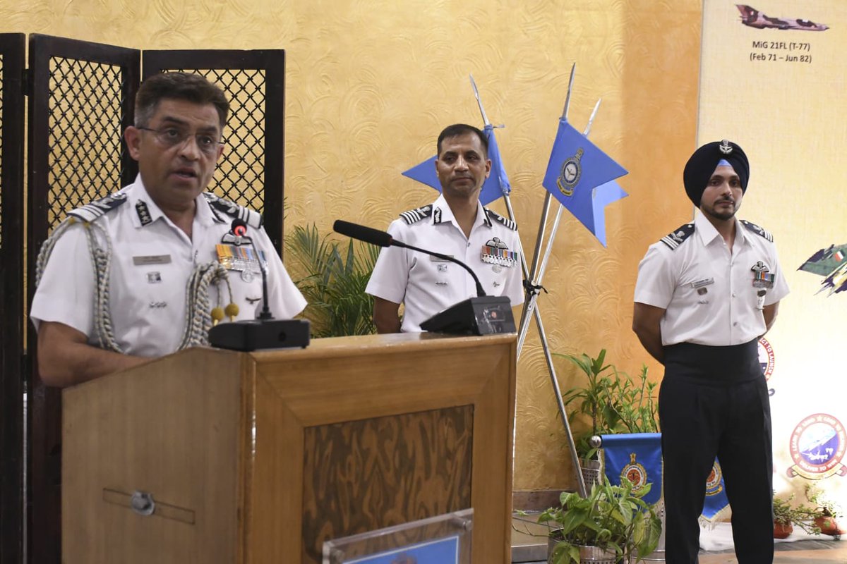 IAF_MCC's tweet image. “Forged in Training, Lethal in Combat.”

Air Marshal Nagesh Kapoor, VCAS #IAF presided as the Chief Guest for the graduation ceremony of the Composite Graduate Course conducted by the Tactics &amp;amp; Air Combat Development Establishment. During his address, the Air Mshl congratulated