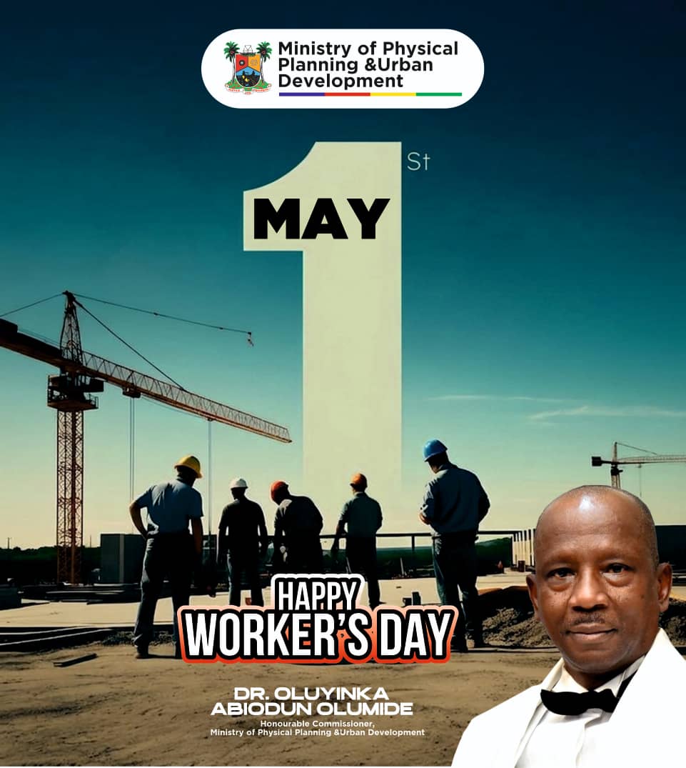 ud_mpp's tweet photo. Happy Workers’ Day.
On this occasion, we celebrate and commend the dedication, resilience, and invaluable contributions of workers across the globe, whose efforts continue to drive progress and foster the growth of our communities and nations.

#SustainableLagos https://t.co/eTV7sfj29B